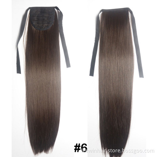 20 inches Synthetic High Temperature Fiber Hair Strappy Ponytail Clip in Hair Extensions Hairpiece
